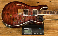 PRS SE Custom | Custom 24 Semi-Hollow Piezo - Orange Tiger Smokeburst