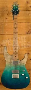 Schecter C-1 Standard Plus - Roasted Maple - Blue Fade
