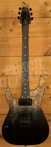 Schecter C-1 Standard - Roasted Maple - Black Fade Burst Burl - Left-Handed