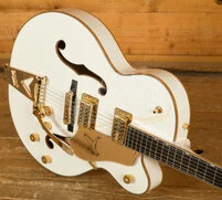 Gretsch Synchromatic Falcon Hollow Body Single-Cut with Bigsby - Ebony - Snowcrest White