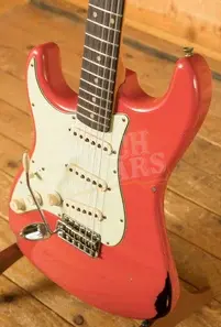 Fender Custom Shop 59 Strat Left-Handed - Relic Fiesta Red/3-Tone Sunburst