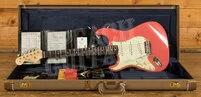 Fender Custom Shop 61 Strat Left-Handed - Journeyman Relic Faded Fiesta Red