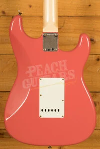 Fender Custom Shop 61 Strat Left-Handed - Journeyman Relic Faded Fiesta Red