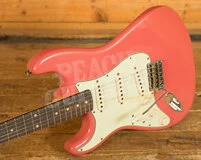 Fender Custom Shop 61 Strat Left-Handed - Journeyman Relic Faded Fiesta Red