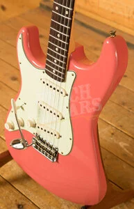 Fender Custom Shop 61 Strat Left-Handed - Journeyman Relic Faded Fiesta Red