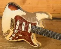 Fender Custom Shop Masterbuilt Dale Wilson Late 59 Strat - Heavy Relic Olympic White/3-Tone Sunburst