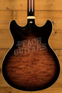 Ibanez AS Artcore Expressionist | AS93QMSP - Dark Brown Sunburst