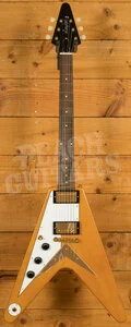 Epiphone Inspired By Gibson Custom 1958 Korina Flying V | Aged Natural - White Pickguard *Left-Handed*