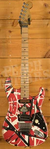 EVH Striped Series Frankenstein Frankie | Red w/Black Stripes Relic