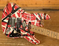 EVH Striped Series Frankenstein Frankie | Red w/Black Stripes Relic