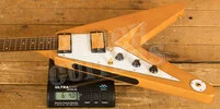 Epiphone Inspired By Gibson Custom 1958 Korina Flying V | Aged Natural - White Pickguard *Left-Handed*