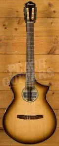 Ibanez AEWC300N AEW Series Electro-Nylon - Natural Browned Burst High Gloss