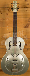 Gretsch G9201 Honey Dipper Round-Neck Brass Body Biscuit Cone Resonator Weathered "Pump House Roof"