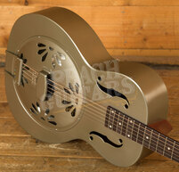 Gretsch G9201 Honey Dipper Round-Neck Brass Body Biscuit Cone Resonator Weathered "Pump House Roof"