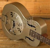 Gretsch G9201 Honey Dipper Round-Neck Brass Body Biscuit Cone Resonator Weathered "Pump House Roof"