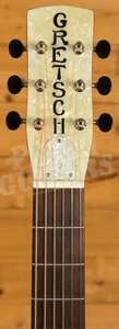 Gretsch G9201 Honey Dipper Round-Neck Brass Body Biscuit Cone Resonator Weathered "Pump House Roof"