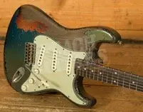 Fender Custom Shop Masterbuilt Dale Wilson 63 Strat - Heavy Relic Lake Placid Blue/3-Tone Sunburst
