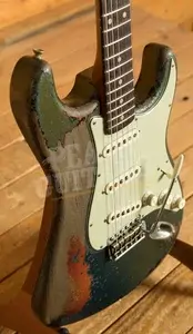 Fender Custom Shop Masterbuilt Dale Wilson 63 Strat - Heavy Relic Lake Placid Blue/3-Tone Sunburst