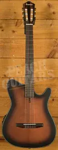 Ibanez FRH10N Solid-Top Cutaway Nylon Guitar - Brown Sunburst Flat