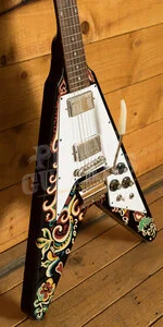 Epiphone Inspired By Gibson Custom Jimi Hendrix Love Drops Flying V | Ebony