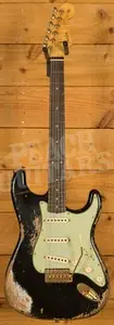 Fender Custom Shop 59 Strat - Super Heavy Relic Black - Gold Hardware