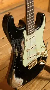 Fender Custom Shop 59 Strat - Super Heavy Relic Black - Gold Hardware