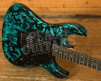 James Tyler Guitars Studio Elite HD - See Thru Turquoise Tint over Black Shmear