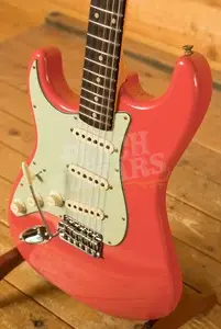 Fender Custom Shop 60 Strat Left-Handed - Journeyman Relic Fiesta Red