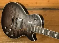 Gibson Mark Morton Les Paul Modern Quilt - Translucent Ebony Burst Satin