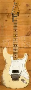 Fender Custom Shop 69 HSS Floyd Rose Strat - Heavy Relic Aged Vintage White