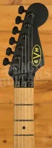 EVH Limited Edition Striped Series Frankenstein Frankie - Maple - Black w/Yellow Stripes - Aged