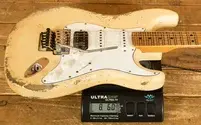 Fender Custom Shop 69 HSS Floyd Rose Strat - Heavy Relic Aged Vintage White