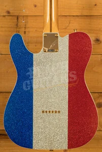 Fender Buck Owens Telecaster - Maple - Red Silver & Blue Sparkle