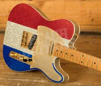 Fender Buck Owens Telecaster - Maple - Red Silver & Blue Sparkle