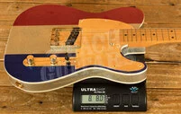 Fender Buck Owens Telecaster - Maple - Red Silver & Blue Sparkle