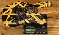EVH Limited Edition Striped Series Frankenstein Frankie - Maple - Black w/Yellow Stripes - Aged