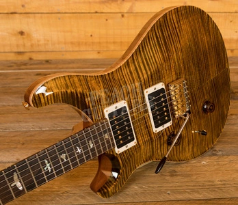 PRS Wood Library Custom 24 Yellow Tiger Ziricote FB Left Handed