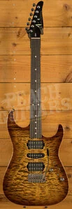 Tom Anderson Hollow Drop Top | Light Tiger Eye Burst w/Binding