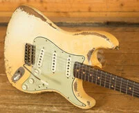 Fender Custom Shop Masterbuilt Dale Wilson 61 Strat - Heavy Relic Aged Olympic White