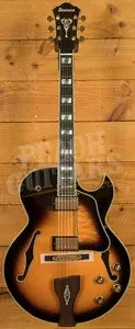 Ibanez LGB30 George Benson Hollow Body - Ebony - Vintage Yellow Sunburst