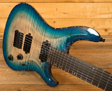 Mayones Regius Core 7 - Trans Jeans Black 3-Tone Blue Burst