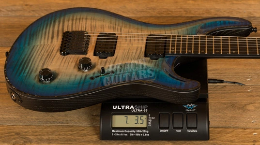 Mayones Regius Core 7 - Trans Jeans Black 3-Tone Blue Burst