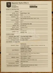 Mayones Hydra Elite 6 Trans Aquamarine Satin