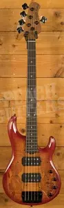 Sterling RAY35HHSM StingRay 5 HH Bass - Spalted Blood Orange Burst