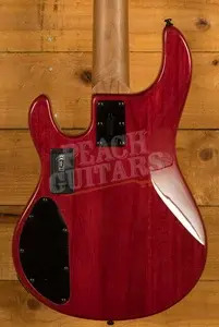 Sterling RAY35HHSM StingRay 5 HH Bass - Spalted Blood Orange Burst