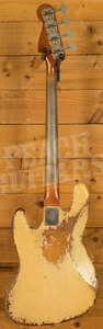 Fender Custom Shop Masterbuilt Dale Wilson 62 Jazz Bass | Heavy Relic Olympic White/3-Tone Sunburst
