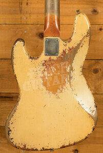 Fender Custom Shop Masterbuilt Dale Wilson 62 Jazz Bass | Heavy Relic Olympic White/3-Tone Sunburst