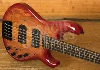 Sterling RAY35HHSM StingRay 5 HH Bass - Spalted Blood Orange Burst