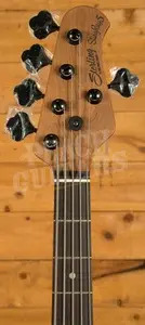 Sterling RAY35HHSM StingRay 5 HH Bass - Spalted Blood Orange Burst