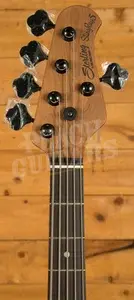 Sterling RAY35HHSM StingRay 5 HH Bass - Spalted Blood Orange Burst